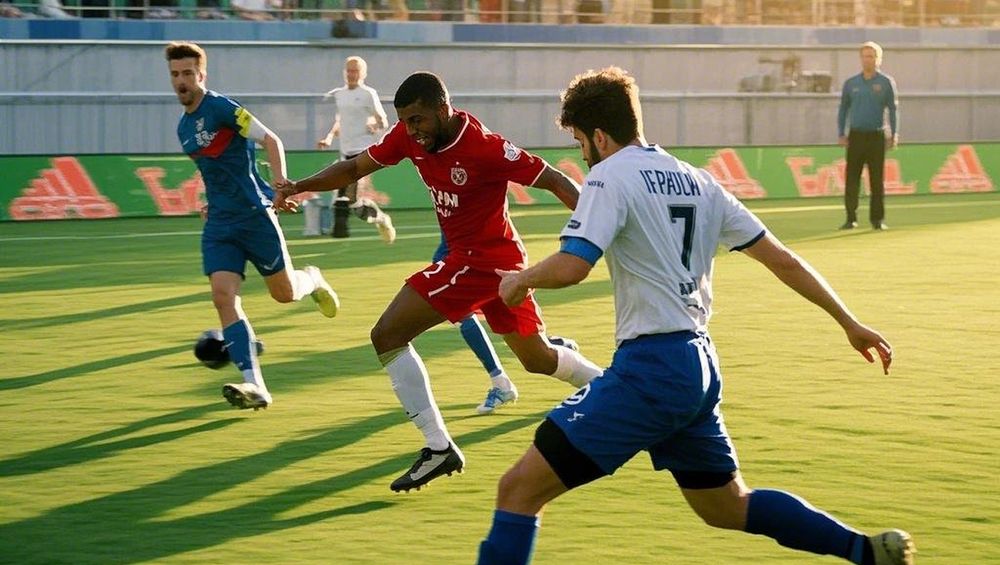 Football Coverage - Intense Match Action at Sunset