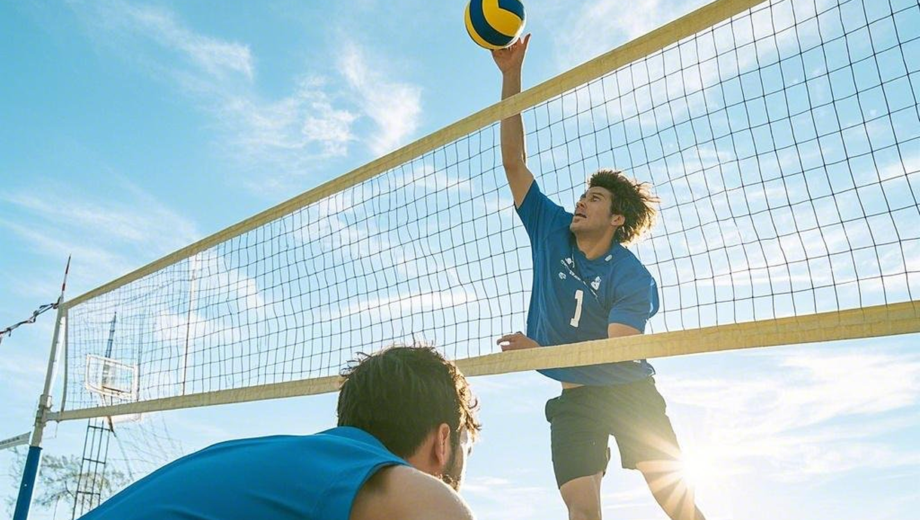 Volleyball Coverage - Player Blocking at Net